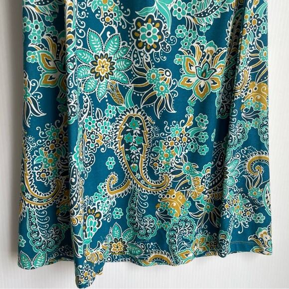Prana Breath Nadia cafe length sleeve style faux wrap paisley print dress Small - Picture 5 of 10